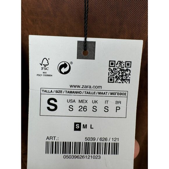 Zara Tulle Blogger's fav Halter Brown & Orange Maxi Dress sz S - Picture 4 of 11